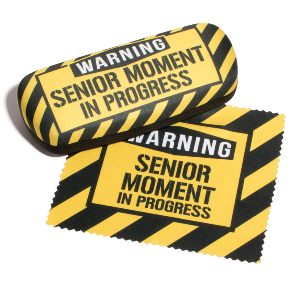 Senior Moment Eyeglasses Case & Cloth